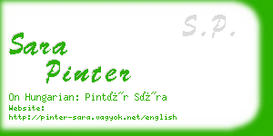 sara pinter business card